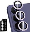 for Samsung Galaxy S26 Camera Lens Protector, Individual Metal Ring Tempered Glass Lens Cover, [Strong Adsorption] Scratch Resistant Ultra-Thin HD Clear Lens Cover, 1 Set-Lavender by Btscase