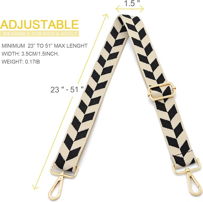 Replacement Purse Strap Shoulder Strap Adjustable Crossbody Strap for Women Crossbody Wide Shoulder Bag - Image 3