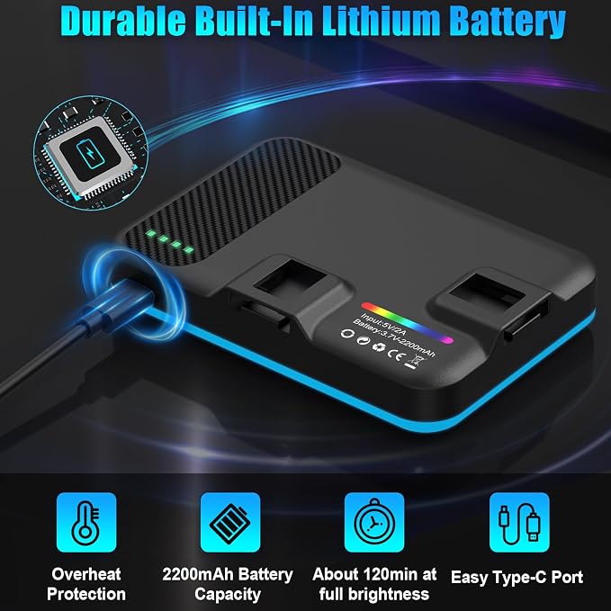 108 LED Video Light, 2500K-6500K RGB Selfie Light for iPhone-CRI 97+, 2200mAh Camera Light with 3CCT/RGB 360° Full Color/20 Lighting Effects, Portable Phone Light for Party, Photography, Streaming - Image 4