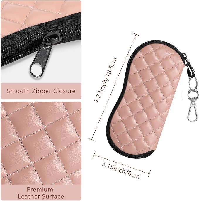 MoKo Sunglasses Soft Case Ultra Light Neoprene Zipper Eyeglass Case for Men Women - Image 3