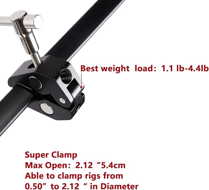 4Pack Super Clamp with 1/4 and 3/8 Thread for Photography,Camera Monitor, Plate Glass,LED Light, Umbrellas,Hooks, Shelves, Cross Bars,Photo Accessories - Image 4