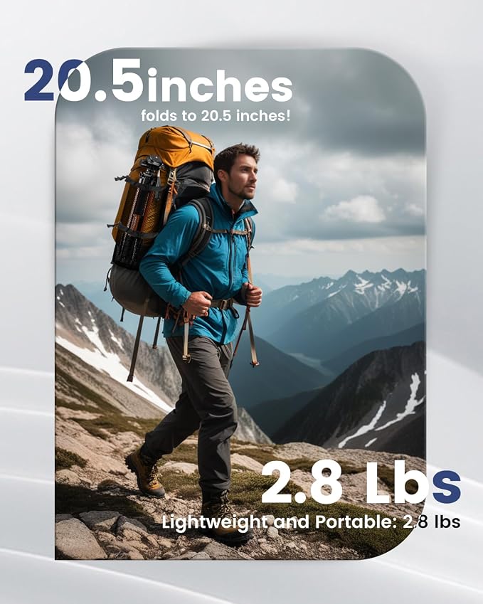 CAMBOFOTO 74″ Camera Tripod, 360° Aluminum Lightweight Tripod/Orange | Heavy‐Duty Professional Tripod Stand for DSLR & Mirrorless Cameras/Smartphones/GoPro, with 360° Pan Head/Phone Mount - Image 4
