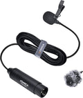 COMICA V02C Cardioid XLR Lavalier Microphone for Camcorder, Zoom Recorder | 48V Phantom Power, with Windmuff, 5.9ft Silicone Cable, XLR Lapel Mic for Interviews, Vlogging, and Studio Mixers by COMICA