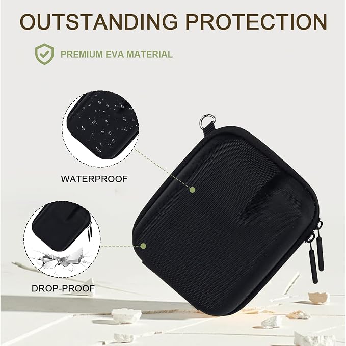 Camera Case for Polaroid Go/Go Gen2/3 Instant Print Camera, Black | Hard Case for Polaroid Go, Travel Storage Bag, with 5 Go Magnetic Picture Frames, Handle Strap, Robust Protection, No Camera - Image 4