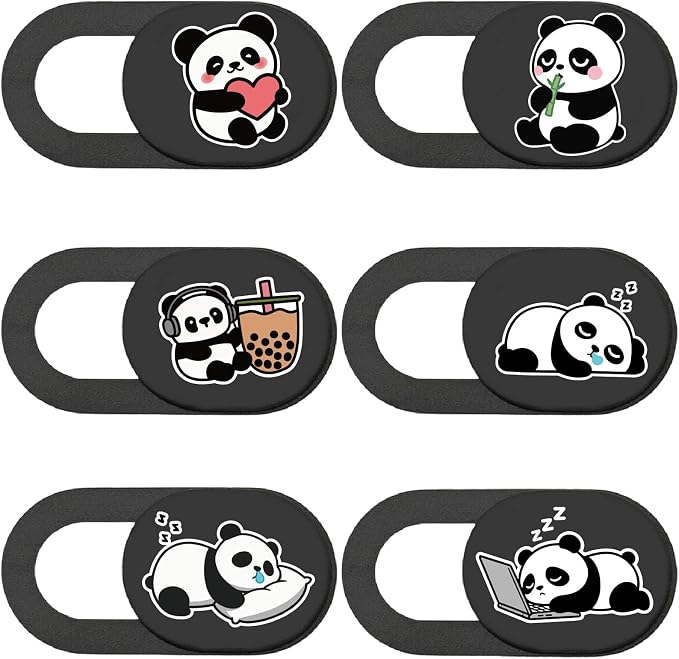 Panda Camera Cover Webcam Cover Slide Cute Animal Design Privacy Guard Webcam Protector for Laptop Notebook Tablet Phone Mini PC Accessories for Home Office Travel Work Secure Durabler by PRESSINART