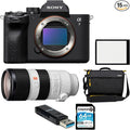 Sony Alpha 7 IV Full-Frame Mirrorless Camera Bundle | FE 70-200mm f 2.8 GM OSS Lens with Bag, Memory Card, Screen Protector, (6 items) by Unknown