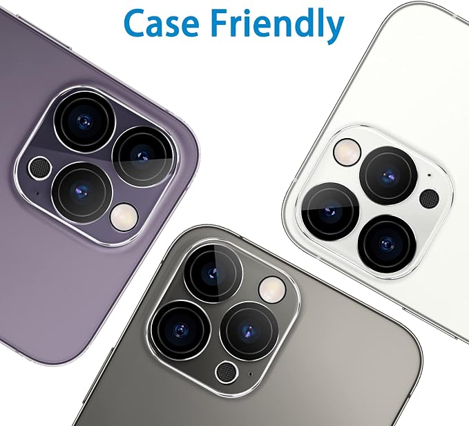 Dengduoduo 3 Pack Tempered Glass Camera Lens Protector for iPhone 14 Pro 6.1" & iPhone 14 Pro Max 6.7", Ultra HD, 9H Hardness, Anti-Scratch, Case Friendly, Easy to Install [No Affect on Night Shots] - Image 7