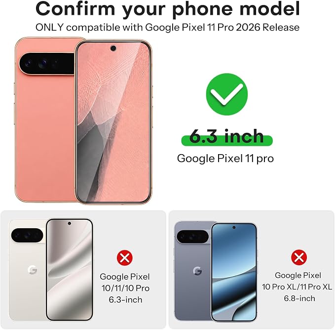 OMOTON 3+2 Pack for Google Pixel 11 Pro Screen Protector 6.3-inch | 3 Pack Tempered Glass Screen Protector&2 Pack Camera Lens Protector with Alignment Framework, Case Friendly(Not for 11/11 XL) - Image 2