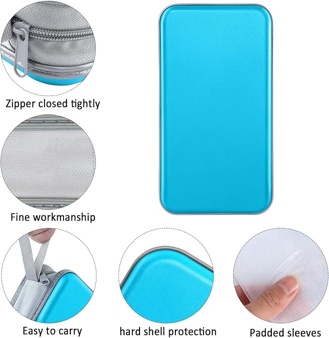 Siveit CD DVD Cases 96 Capacity Disc Storage Binder for Car(Sky Blue) | Hard Plastic CD DVD Disc Cases Storage Binder Wallet for Car Home Office Travel - Image 2