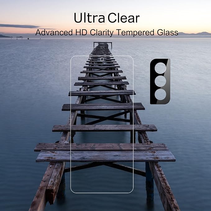 Ailun Screen Protector + Camera Lens Protector for Galaxy S21fe, 3+2 Pack | Tempered Glass, Fingerprint Unlock Compatible, 0.33mm Ultra Clear, Anti-Scratch, Case Friendly - Image 4