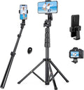 70" Phone Tripod with Remote & Holder, Portable Cell Phone Stand | Selfie Stick for Video Recording, Compatible with iPhone 14/13 Pro Max/Android/Camera by Victiv