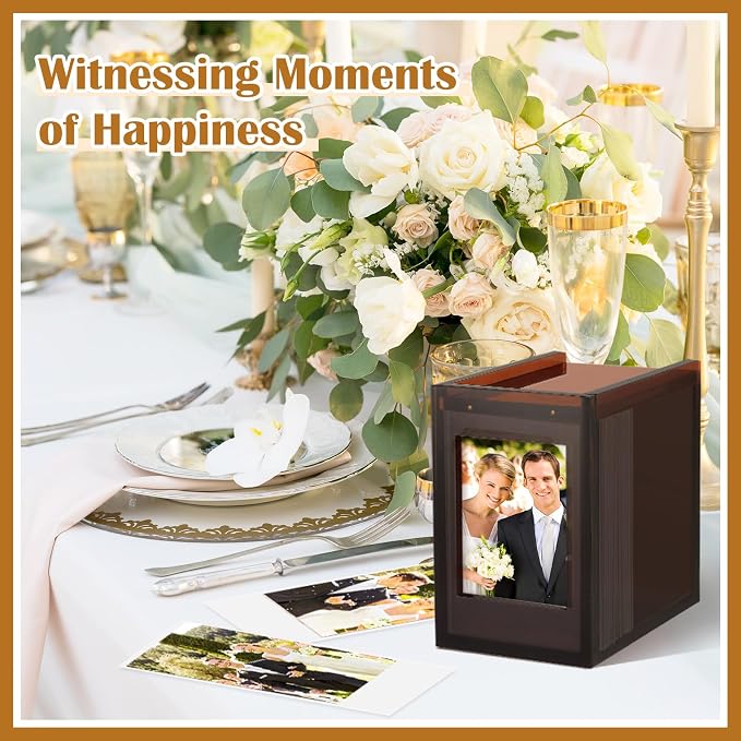 Acrylic Polaroid Frame & Photo Storage Box,for Instax Mini Polaroid Film, 2x3 Instax Frame,with Magnetic Sliding Cover Photos Display,Graduation Gifts Wedding Guest Book Alternative for Reception - Image 6