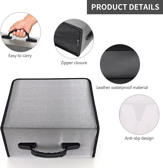 alavisxf xx CD Case, 432 Capacity Nylon Heavy Duty Organizer Wallet for Car | CD DVD Binder, Portable Handle, Zipper Closure, Anti-Slip Sleeves, Movie Media Disc Storage, for Home Office Travel - Image 2