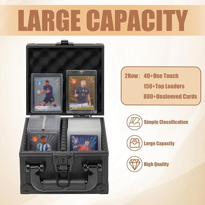 Toploader Storage Box for 3" x 4" 35pt Rigid Card, Magnetic Card Case | Portable Top Loader Card Case with 3 Removable Dividers, Holds 150+ Toploaders, Magnetic Holders for Sports Trading Cards - Image 2