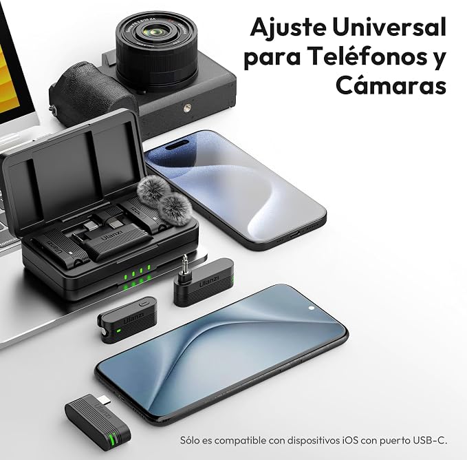 ULANZI A100 Wireless Lavalier Microphone Lapel Mic for Camera and Phone w USB C/3.5mm/Plug, 32KHz 16Bit, Noise Cancellation, 13.5-Hour Battery, Clip on Microphone for Video Podcast Vlog YouTube - Image 8
