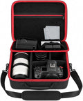 Camera Case for Canon/for Sony/for Nikon DSLR SLR Cameras, Large Capacity | EOS Rebel T7/R50/R6 Mark II/R100,Alpha 7 IV/ZV-E10/A6400/A6700/A6100,D7500,Lens/ Battery/Tripod Bag, Shoulder Strap, Box Only by Casmilee