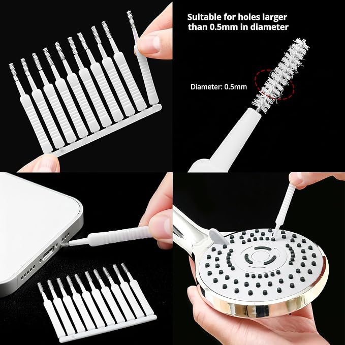 Cell Phone Cleaning Kit, iPhone Cleaning Kit for Charging Port Cleaner Keyboard Cleaning Kit for Airpods/Android/USB C/Earbuds/Laptop/iPad/Camera Lens with Stylus Pen (Black Brush Refill) - Image 2