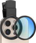 AMIR 52MM Clip-on CPL Phone Camera Lens Filter, Circular Polarizer Filter, Phone Lens Filter Kit Compatible with iPhone 17 16 15 14 13 12, Google Pixel and Other Android Smart Phones by AMIR