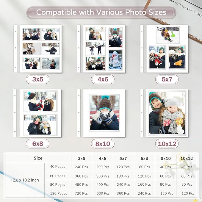 Popotop Large Photo Album Self Adhesive 4x6 5x7 8x10 Scrapbook Album DIY Picture Book,Gifts for Mom,Family Baby and Wedding,with Metal Pen and Plastic Board - Image 8