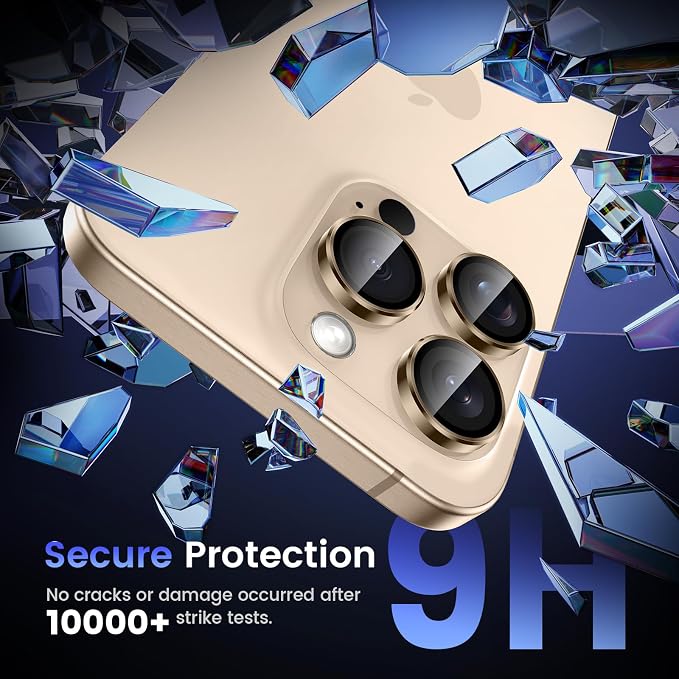 Tensea Camera Lens Protector for iPhone 16 Pro Max/16 Pro/15 Pro Max/15 Pro | Metal Aluminum Alloy Tempered Glass Cover Camera Screen Protector Accessories, Case Friendly - Image 5