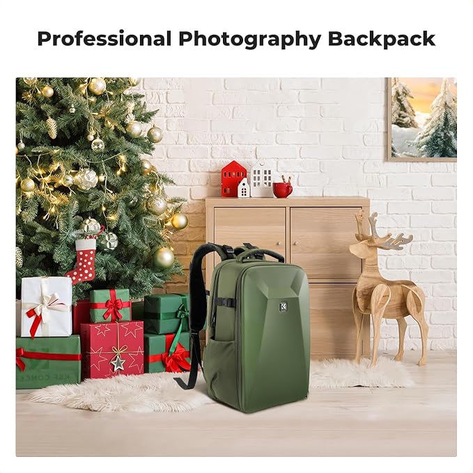 K&F CONCEPT Camera Backpack,Hardshell Photography DSLR Camera Bag | 15-15.6 Inch Laptop Compartment, Waterproof, Hard Shell Camera Case, Compatible with Canon/Nikon/Sony/DJI Mavic Drone, B07 - Image 8