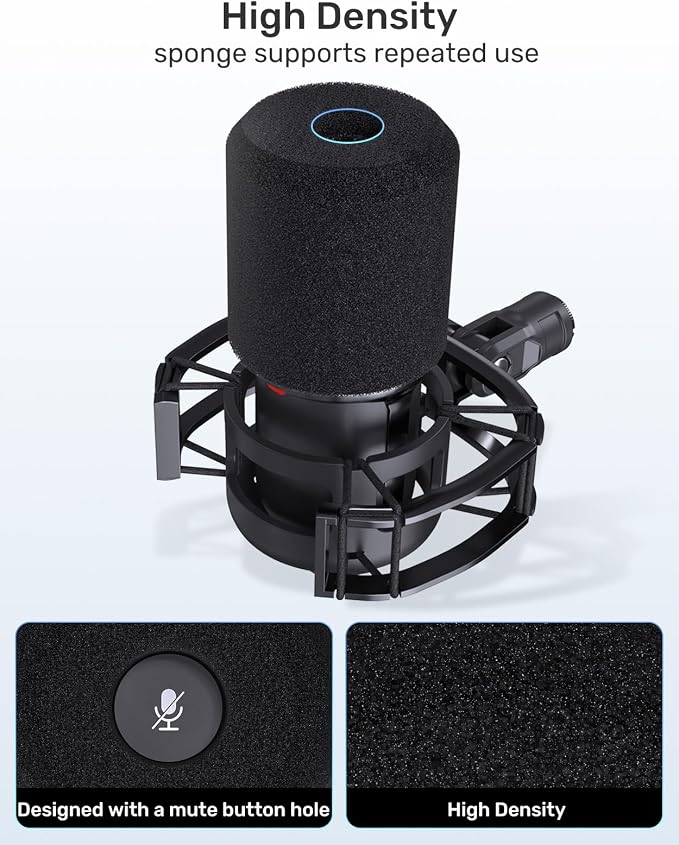 Custom Built for SoloCast Shock Mount with Screw Adapter, Anti-Vibration | Upgrade Elastic Suspension & Holder Clip, for HyperX SoloCast, Mic Stand, Podcast, Streaming, Improves Sound & Recording. - Image 4