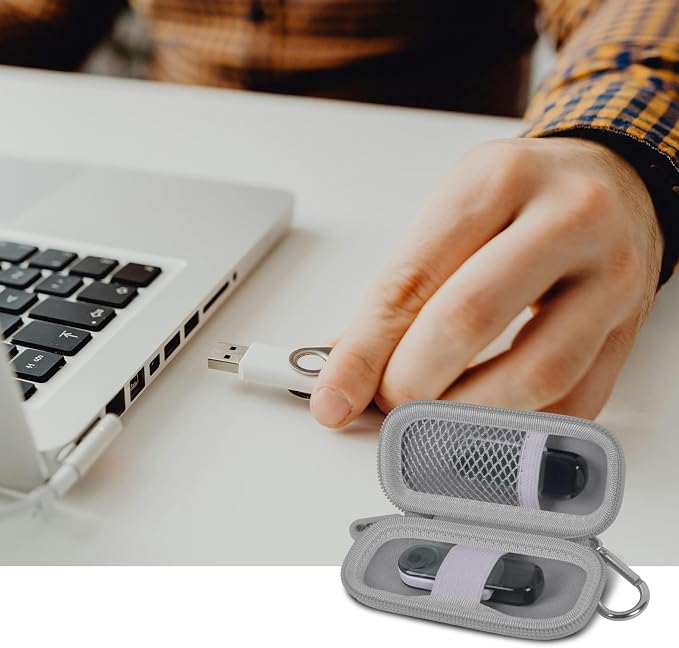 USB Flash Drive Case, SD Card/Thumb Drive/Memory Cards Holder, Bag Only | SDXC/SDHC Storage, Electronic Accessories Organizer for SanDisk / for Samsung, for Students/IT/Office/School/Travel, Grey - Image 9