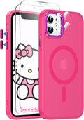 LeYi for iPhone-11 Phone Case Pink Compatible with MagSafe Magnetic[ Screen Protector X2 + Camera Cover X2] Funda para ipone 11case Military Grade Protective Cover Cases for i Phone 11 iphone11, Pink by LeYi
