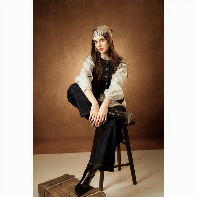 UrcTepics 8×10 ft Brown Fabric Photo Backdrops, Classic Abstract Texture Backdrop for Headshots and Portraits, Vintage Photography Background for Studio and Events. - Image 5