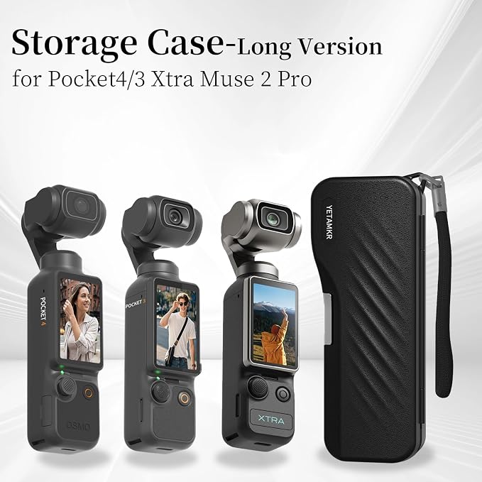 Portable Hard Case for DJI Osmo Pocket 4/3 Xtra Muse Camera Accessories | Rigid PC Storage Case, Portable Premium Protective Cover with 3 Magnetic CPL ND Filter Slots & 2 Memory Card Storage Slots - Image 2