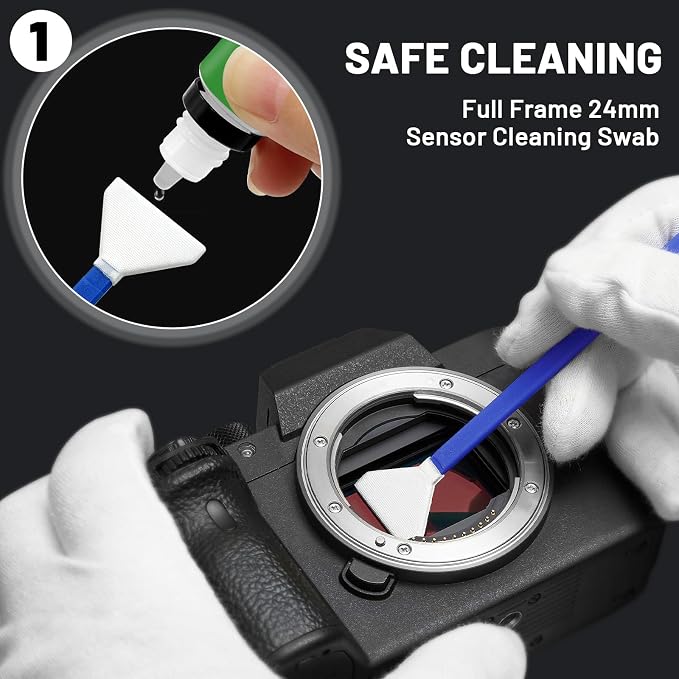 Camera Lens Cleaning Kit with Pro 10x Sensor Swabs, Sensor Cleaner, Compatible with Canon, Nikon, Sony mirrorless DSLR Camera (Enhanced Version) - Image 2