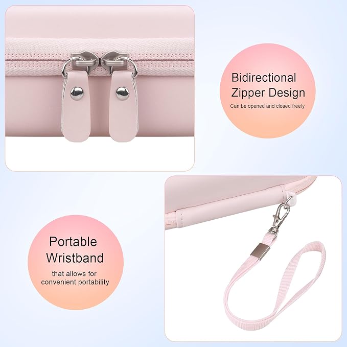 Elonbo Carrying Case for KODAK Mini 2 Retro 2x3 Portable Photo Printer | Bluetooth Smartphone Instant Color Printer Hard Travel Protective Bag, Mesh Pocket fits Cartridge Photo Paper Sheets, Pink - Image 4