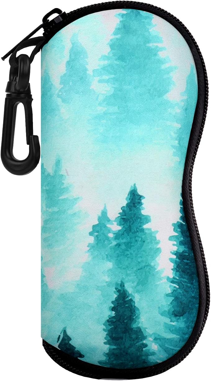 MoKo Sunglasses Soft Case Ultra Light Neoprene Zipper Eyeglass Case for Men Women by MoKo