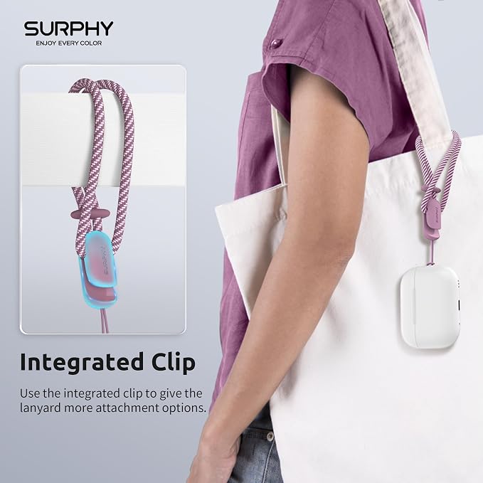 SURPHY 2 Pack Phone Lanyard, Phone Wrist Strap for Case, Camera Wrist Strap | Ultra-Light 2-Color Braided Phone Strap, Cellphone Charm Strap, Anti-Lost Wrist Lanyard for Women and Men, Lilac Purple Gray - Image 3