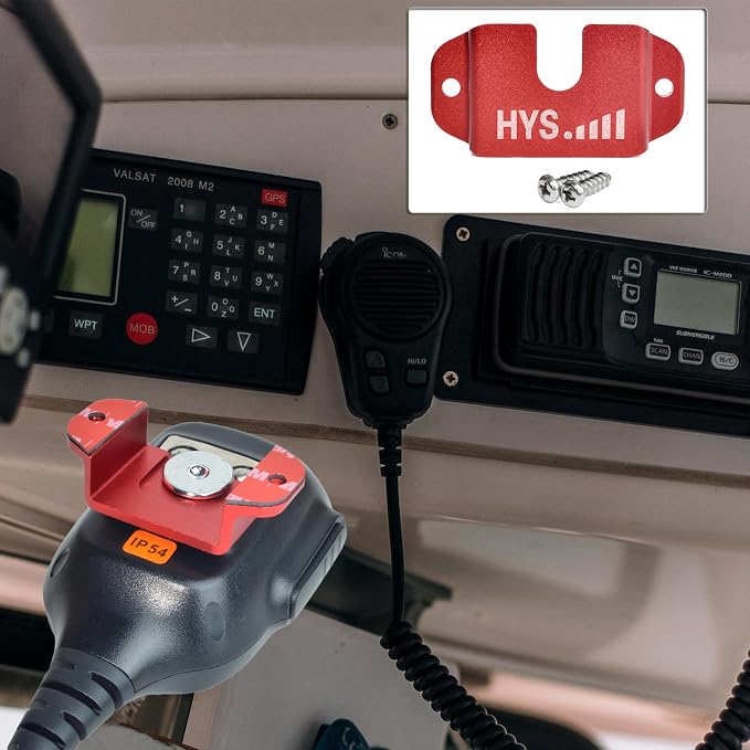 HYS Universal Ham CB Radio and Mic Hanger Holder Mounting Kit with Screws | Compact single-side bracket — minimal dashboard footprint, lightweight yet rugged, fits car truck SUV taxi boat - Image 6