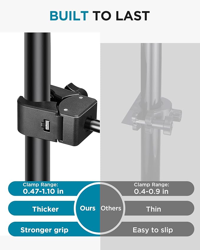 InnoGear Mic Stand Phone Holder, Flexible Gooseneck Mount Clamp for Microphone Boom Arm Tube Pipes Music Accessories for iPhone 16 15 14 13 12 MAX Pro Samsung Galaxy All Smartphones (Pack of 2) - Image 2