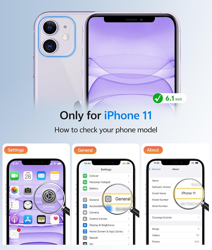FNTCASE for iPhone 11 Phone Case, Fit for Magsafe, Full Camera Protection | Translucent Matte Back, Strong Magnetic Charging,14FT Military Grade Drop-proof, Anti Slip, Light Purple - Image 2