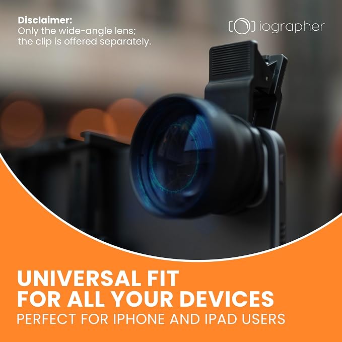 iOgrapher 37mm Wide Angle Lens for iPhone and Smartphones - Macro Lens and Wide Phone Lens - Macro Lens for iPhone and Other Smartphones - Camera Lens for Phone - Comes with Leather Case Bag - Image 7