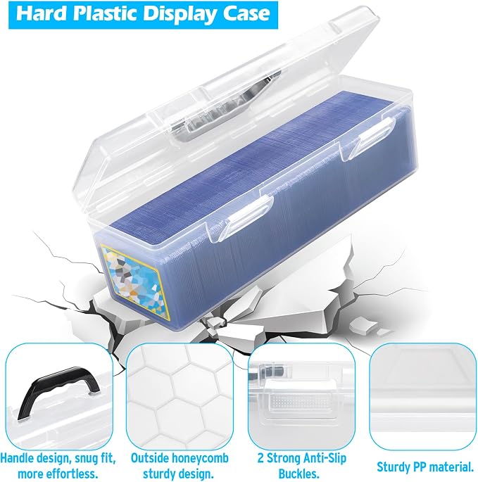 SUNEZLGO Storage Box For Toploader, Trading Card Storage Box Plastic, Playing Card Case, Large For Toploaders 200 Cards 750, Fit For Toploader and Standard Card - Image 4