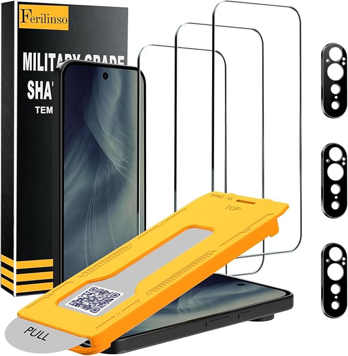 Ferilinso Screen Protector for Google Pixel 11 Pro XL, Tempered Glass | 3 Pack, 9H+ Military-Grade Shatterproof, HD Clear, Case Friendly, Easy Installation Bubble Free, with Camera Lens Protector by Ferilinso
