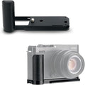 JJC MHG-XE4 Metal Hand Grip L-Bracket for Fuji X-E4 Camera(Not for X-E5) | Anti-Slip Pads, Arca Swiss Quick Release Plate, Extra 1/4"-20 Tripod Hole & Hand Strap Hole by JJC