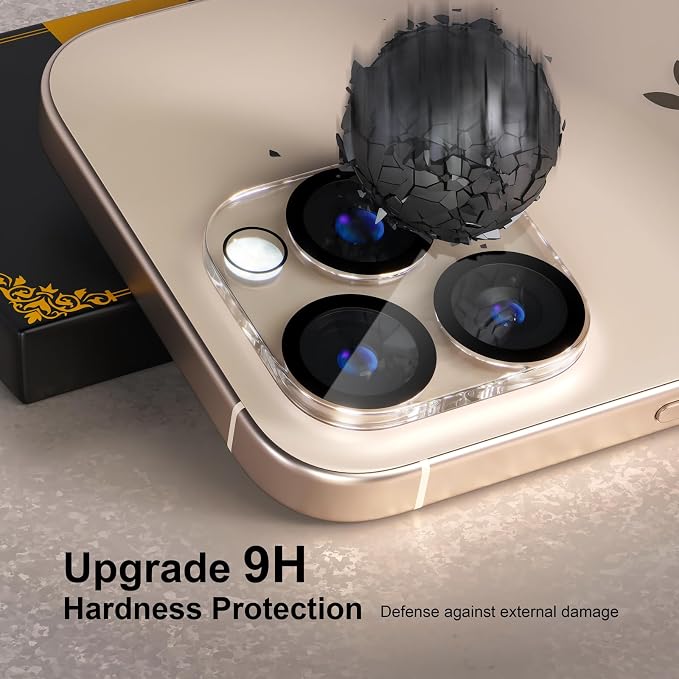 for 6 Pack iPhone 16 Pro/ iPhone 16 Pro Max Camera Lens Protectors, Clear | [Drop Protection] [Case Friendly] [Easy Installation] 9H Tempered Glass Camera Screen Protector Cover Accessories - Image 3