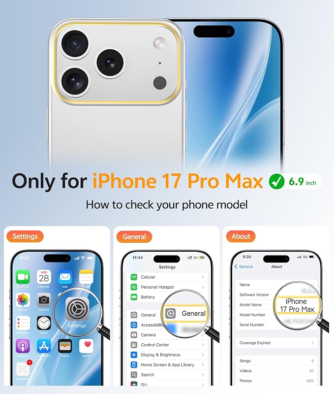 FNTCASE for iPhone 17 Pro Max Case, Fit for Magsafe, Screen Protector | Full Camera Protection, Translucent Matte, 14FT Military Grade Drop Proof, Shockproof Protective Phone Cover, Light Blue - Image 2
