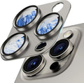 Camera Lens Protector for iPhone 16/15/14 Pro Max & 16/15/14 Pro | Natural Titanium, Aluminum Alloy, 9H+ Glass Camera Cover, Nano Reinforced Adhesive, Anti-Drop, Anti-Scratch, Case Friendly by WumigooProducts