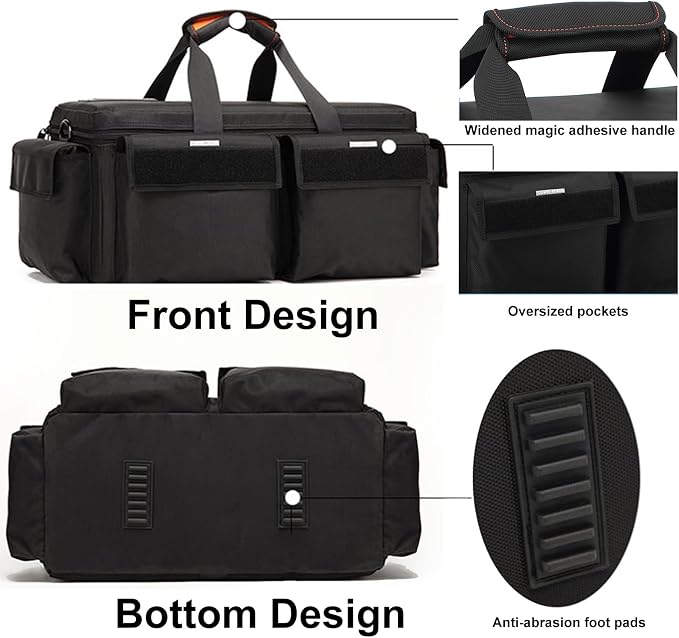 Large Camera Shoulder Bag, Pressure proof &Waterproof DSLR SLR Mirrorless Gadget Case,Messenger Photography Accessories Storage Pouch for EX280 Z280(M) - Image 7