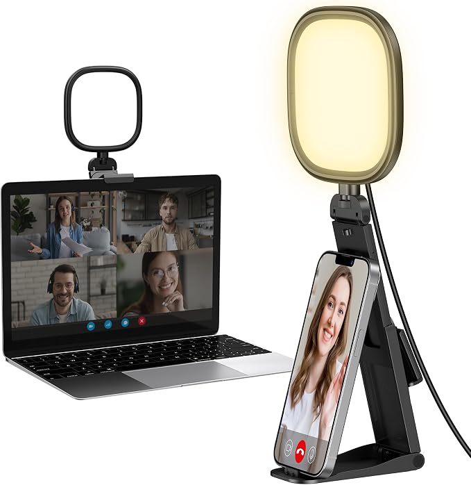 InnoGear Ring Light with Stand for Desk Computer Selfie 120 LED 50 Modes | LED Lights for Video Conference, Clip On, Portable, 5 Color Modes, Adjustable, Monitor, Laptop, Easy to Attach, Recording by InnoGear