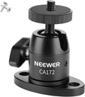 NEEWER Webcam Wall Ceiling Mount Bracket, Aluminum Alloy Mini Ball Head & 1/4" Screw for Photo Studio Photography Video Recording Action Camera Accessories, 360° Rotation & 90° Tilt, CA172 by Neewer