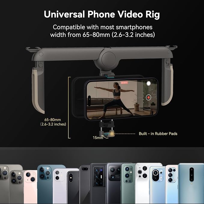 SmallRig P20 Foldable Universal Phone Cage, Smartphone Video Rig Filmmaking Vlogging Case Stabilizer for Videomaker Video-grapher for iPhone 17 16 15 14 13 for Samsung and Other Android Phones - 4047 - Image 5