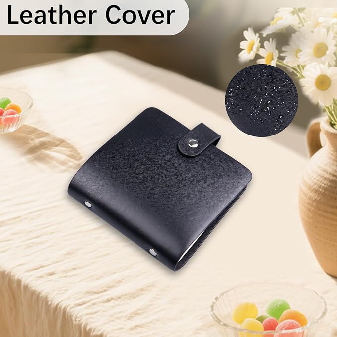 Ruibytree Small Photo Album for Polaroid 600, i-Type & SX-70 Film, Black | Compact Design, PU Leather Cover, Snap Closure, Acid-Free Pages, 52 Side-Loading Pockets Fits 3.5x4.25 Inch Instant Photos - Image 6