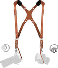 Dual Camera Harness Leather Camera Strap DSLR/SLR, All-Day Comfort by CCoiro